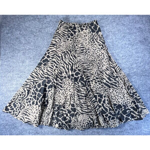 Vintage Mondi Animal Print Leopard Cheetah Pleated Skirt (1980s) EU 36 - US 6